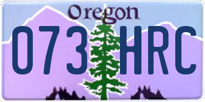 OR license plate 073HRC
