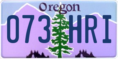 OR license plate 073HRI