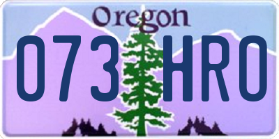 OR license plate 073HRO