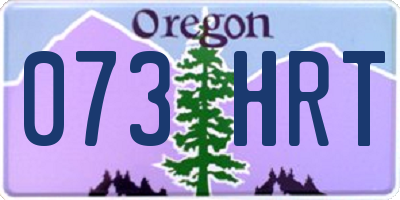 OR license plate 073HRT
