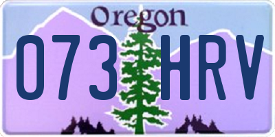 OR license plate 073HRV