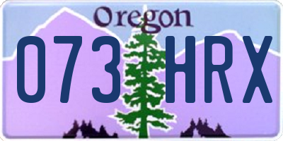 OR license plate 073HRX