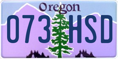 OR license plate 073HSD