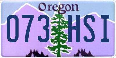 OR license plate 073HSI