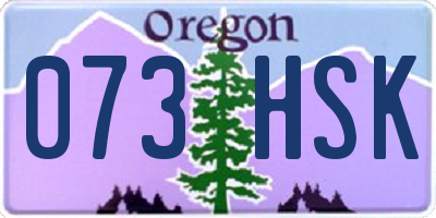 OR license plate 073HSK