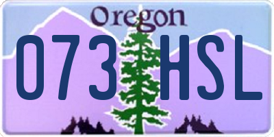 OR license plate 073HSL