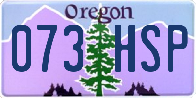 OR license plate 073HSP