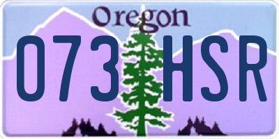 OR license plate 073HSR