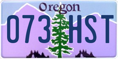 OR license plate 073HST