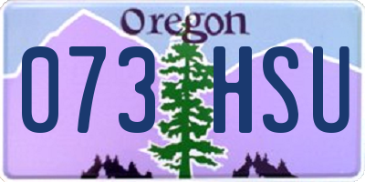 OR license plate 073HSU