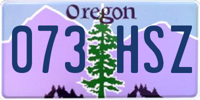 OR license plate 073HSZ