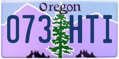 OR license plate 073HTI