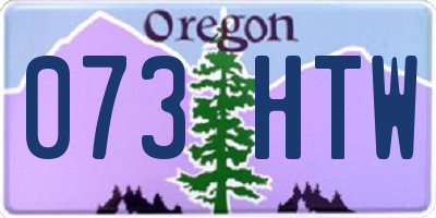 OR license plate 073HTW