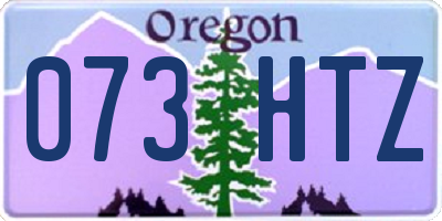 OR license plate 073HTZ