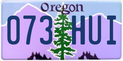 OR license plate 073HUI