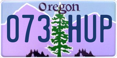 OR license plate 073HUP
