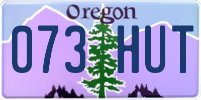 OR license plate 073HUT