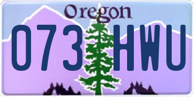 OR license plate 073HWU