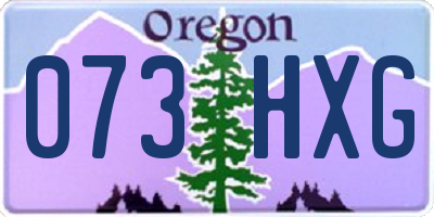 OR license plate 073HXG