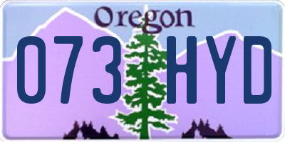 OR license plate 073HYD