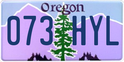 OR license plate 073HYL