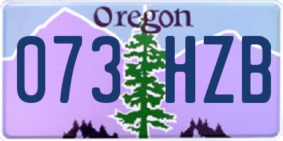 OR license plate 073HZB