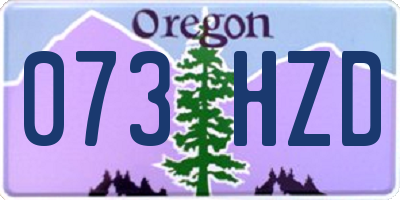 OR license plate 073HZD