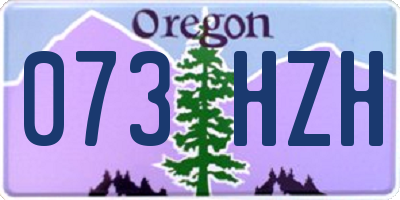 OR license plate 073HZH