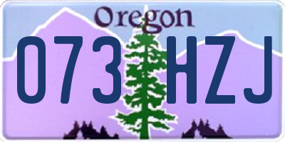 OR license plate 073HZJ