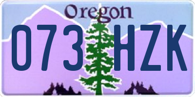 OR license plate 073HZK