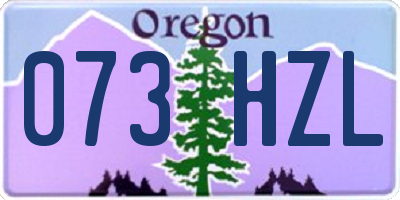 OR license plate 073HZL