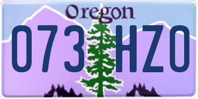 OR license plate 073HZO