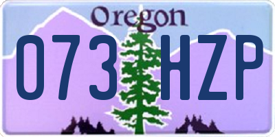 OR license plate 073HZP