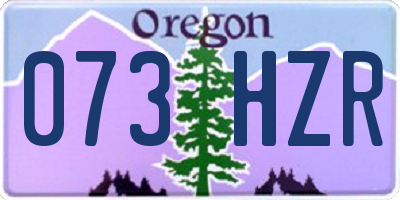 OR license plate 073HZR