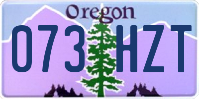 OR license plate 073HZT