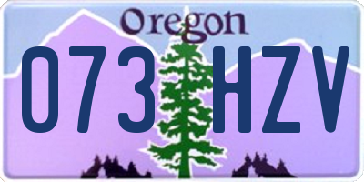 OR license plate 073HZV