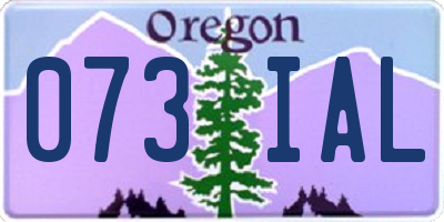 OR license plate 073IAL