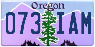 OR license plate 073IAM