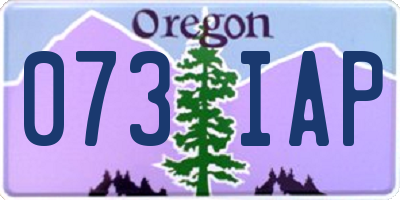 OR license plate 073IAP