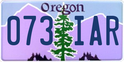OR license plate 073IAR