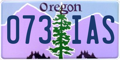 OR license plate 073IAS