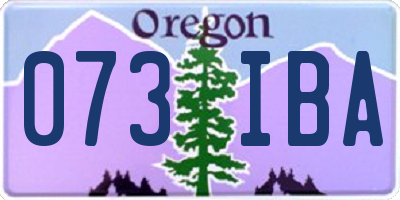 OR license plate 073IBA