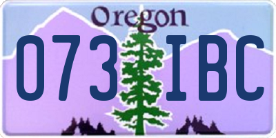 OR license plate 073IBC