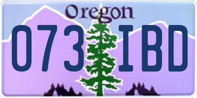 OR license plate 073IBD