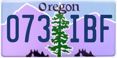OR license plate 073IBF