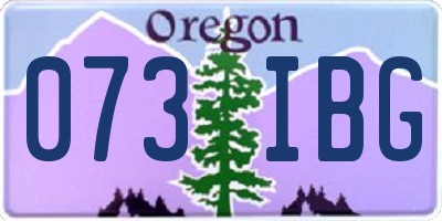 OR license plate 073IBG