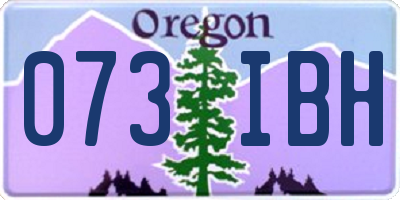 OR license plate 073IBH