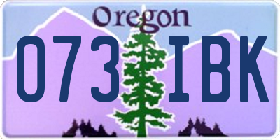 OR license plate 073IBK