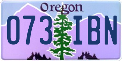 OR license plate 073IBN