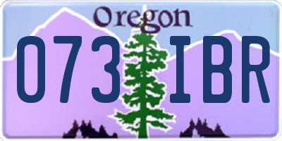 OR license plate 073IBR